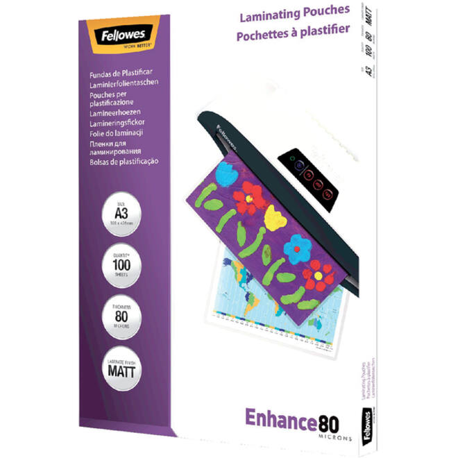 Lamineerhoes Fellowes A3 2x80micron mat 100stuks