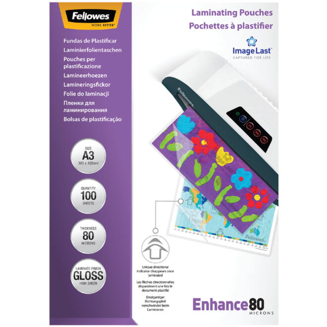 Lamineerhoes Fellowes A3 2x80micron glans 100stuks