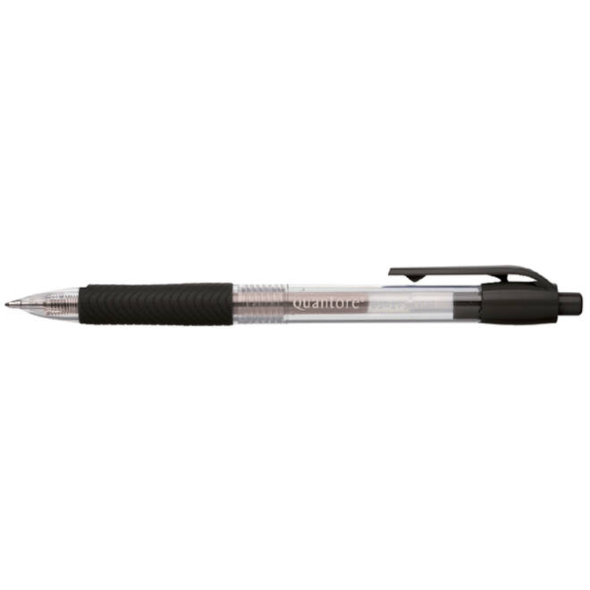 Gelschrijver Quantore gripdrukknop 0.7mm zwart