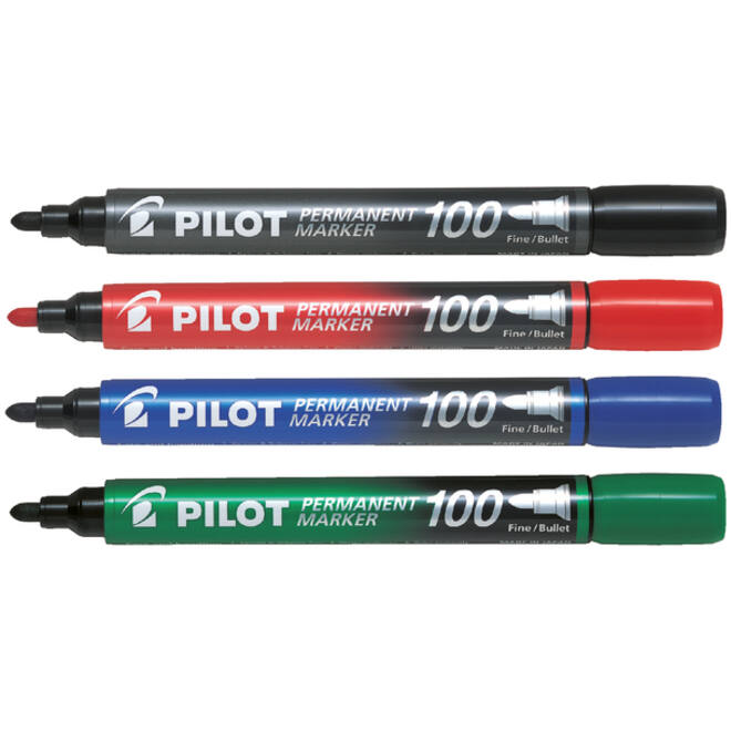 Viltstift PILOT 100 rond fijn zwart