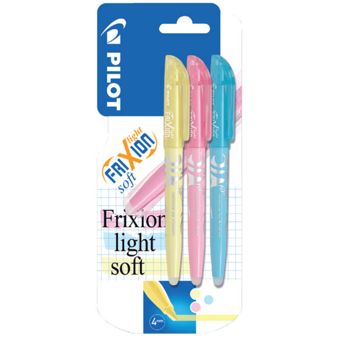 Markeerstift PILOT friXion light soft pastel assorti blister à 3 stuks