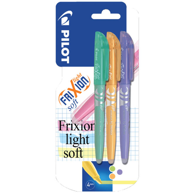 Markeerstift PILOT friXion light soft assorti blister à 3 stuks