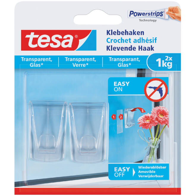 Klevende haak tesa® 1kg transparant
