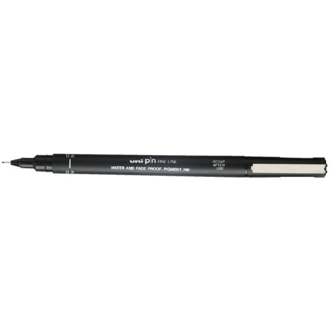 Fineliner Uni-ball Pin 0.2mm zwart
