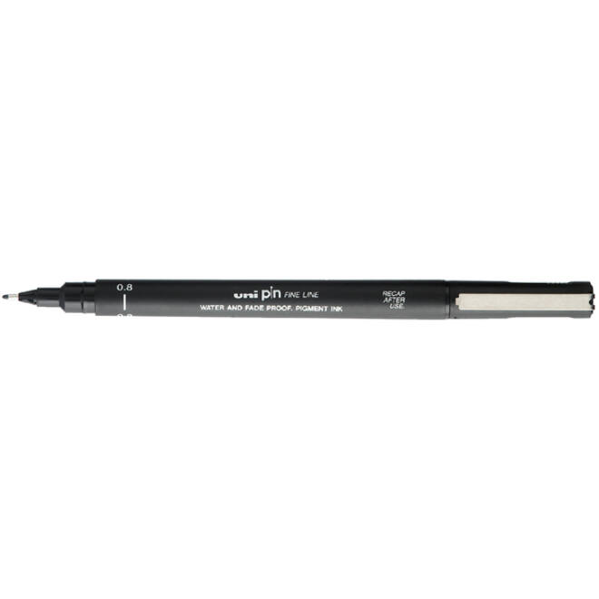 Fineliner Uni-ball Pin 0.8mm zwart