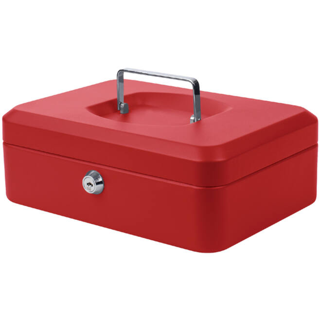 Geldkist Pavo 250x180x90mm rood