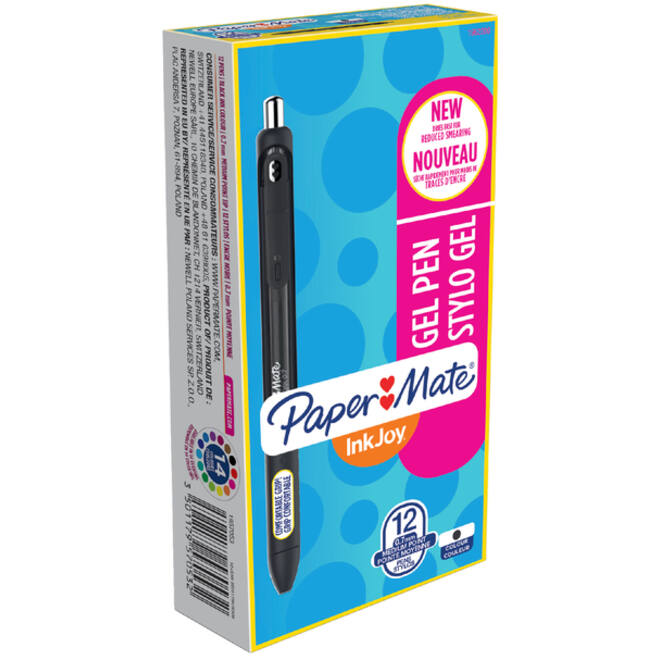 Gelschrijver Paper Mate Inkjoy medium zwart