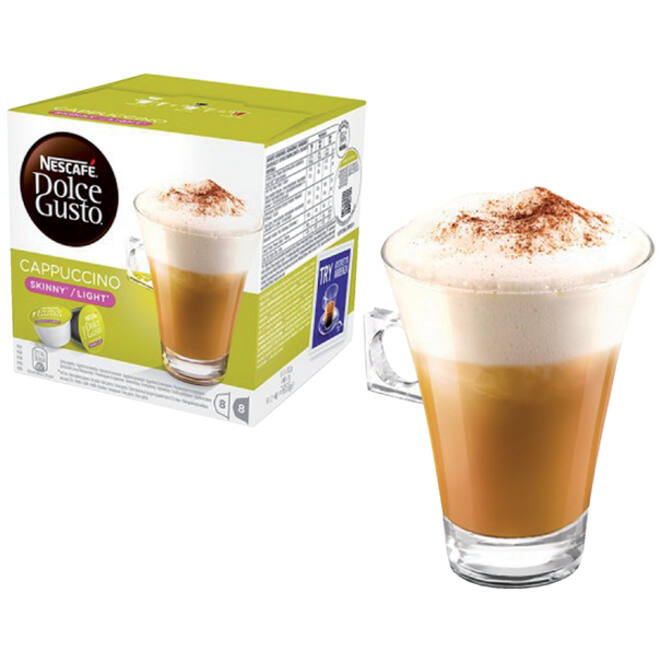 Koffiecups Dolce Gusto Cappuccino light 16 stuks voor 8 kopjes