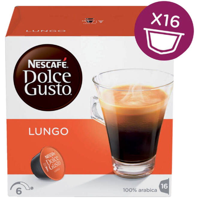 Koffiecups Dolce Gusto Lungo 16 stuks