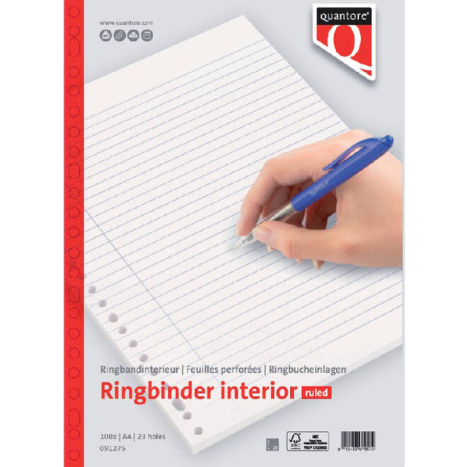 Interieur Quantore A4 23-gaats lijn 100vel