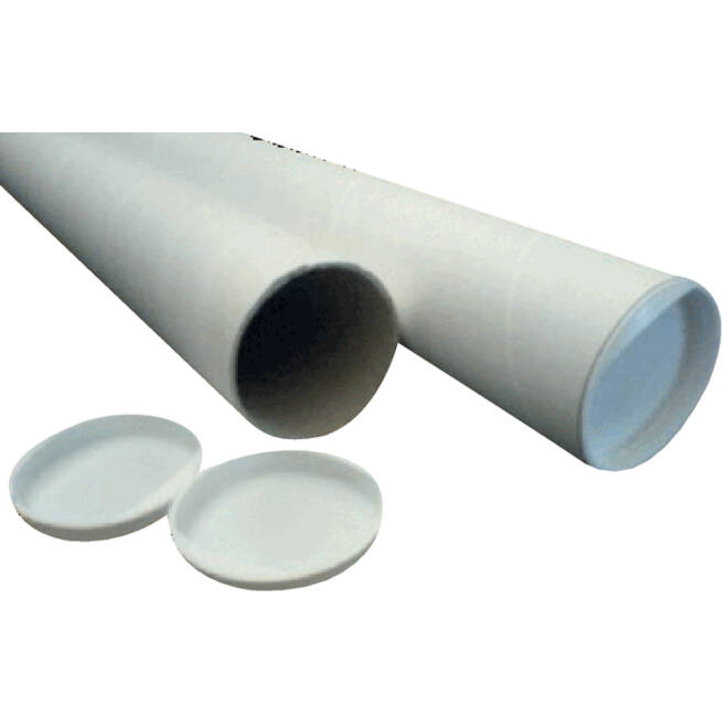 Verzendkoker CleverPack A3 330x29.7x1.2 met doppen wit pak à 5 stuks