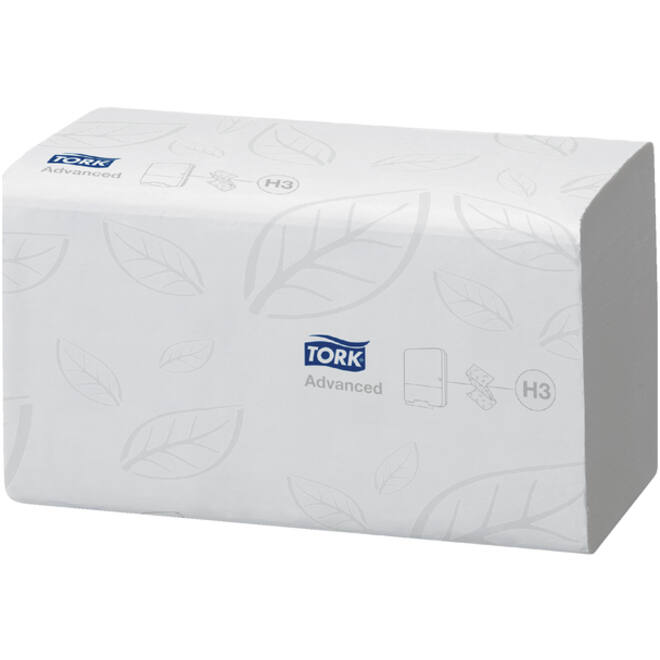 Handdoek Tork H3 Advanced Z-gevouwen 2-laags wit 290163