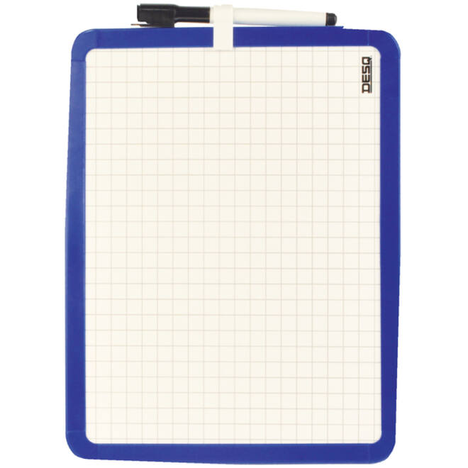 Whiteboard Desq 21X28cm tweezijdig magnetisch