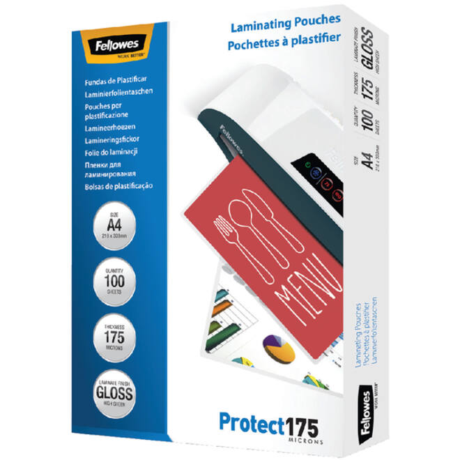 Lamineerhoes Fellowes A4 2x175micron glans 100stuks