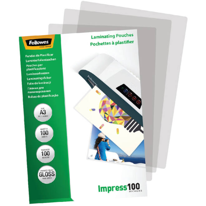 Lamineerhoes Fellowes A3 2x100micron glans 100stuks