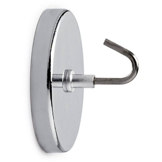 Magneet met haak MAUL Ø52mm trekkracht 9kg chroom
