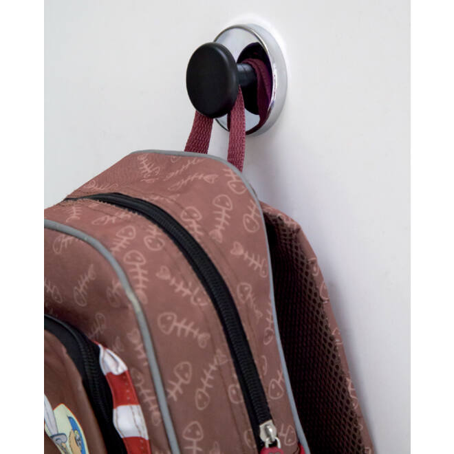 Magneet met knop MAUL Ø65mm trekkracht 12kg chroom/zwart