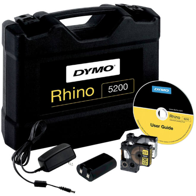 Labelprinter Dymo Rhino 5200 industrieel abc 19mm geel in koffer