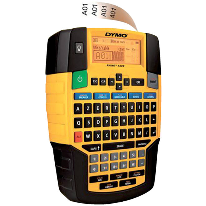 Labelprinter Dymo Rhino 4200 industrieel azerty 19mm geel