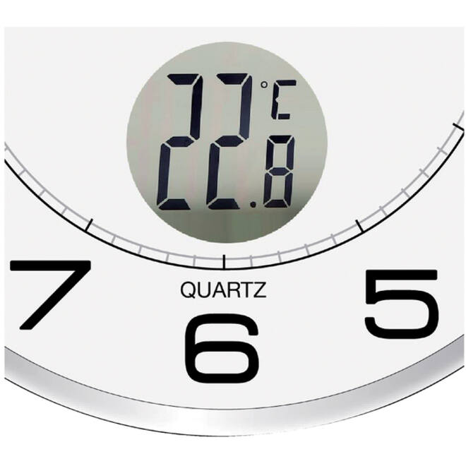 Wandklok Unilux Tempus Ø 30.5cm lichtgrijs/wit