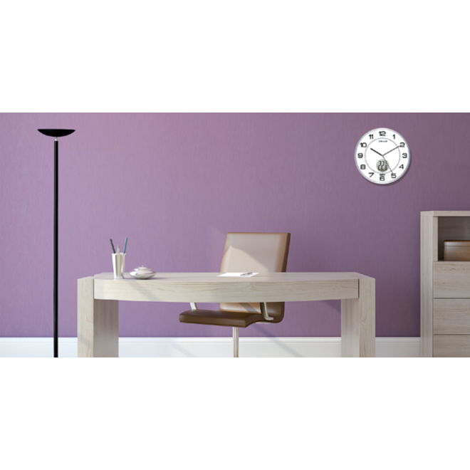 Wandklok Unilux Tempus Ø 30.5cm lichtgrijs/wit
