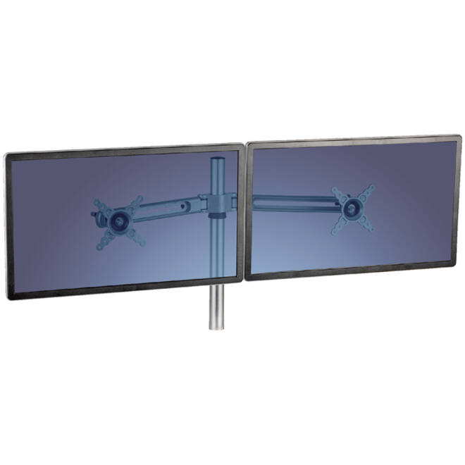 Zit-Sta monitorarm Fellowes dubbel zwart