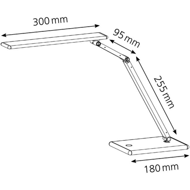 Bureaulamp Hansa led Slim zilvergrijs