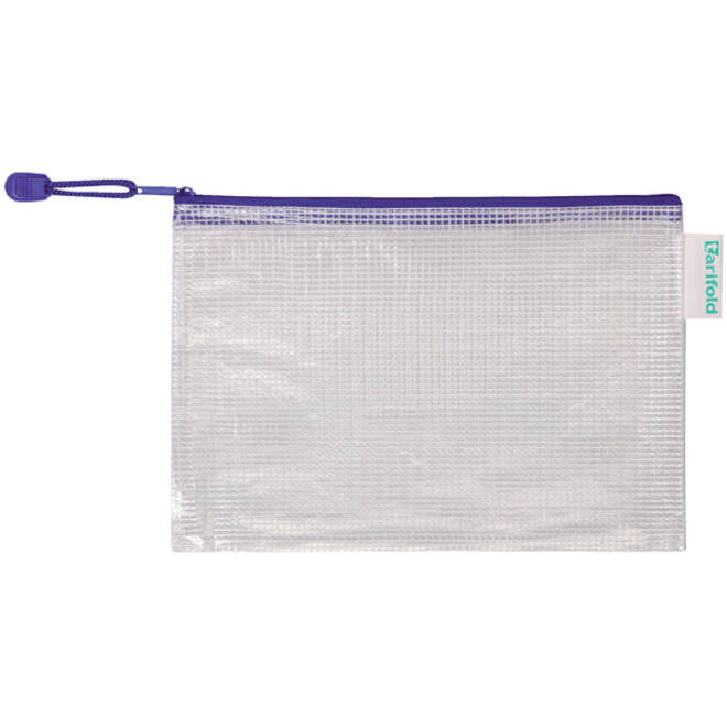 Opbergtas Tarifold met rits 235x165mm PVC blauw