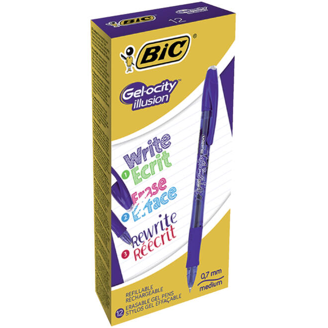 Gelschrijver Bic Gel-ocity illusion medium blauw