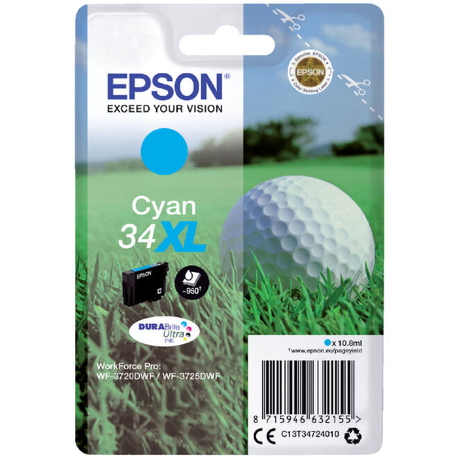 Inktcartridge Epson 34XL T3472 blauw
