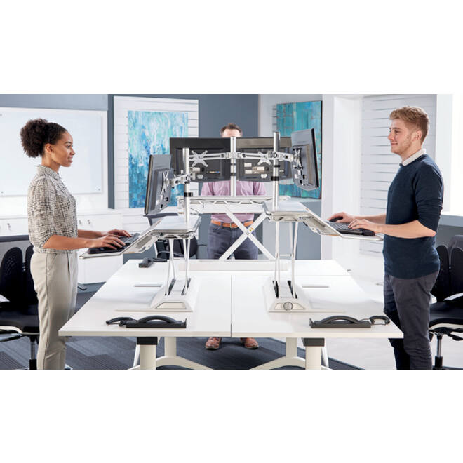 Zit-Sta werkplek Fellowes Lotus zwart
