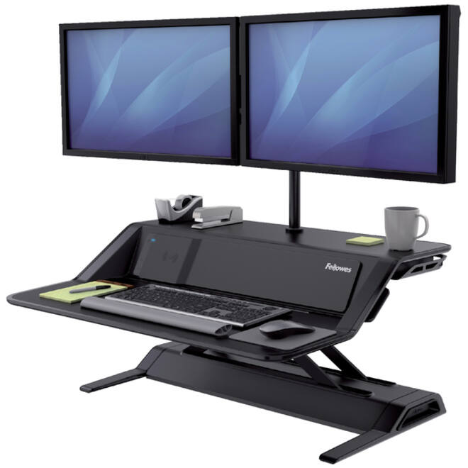 Zit-Sta werkplek Fellowes Lotus DX zwart