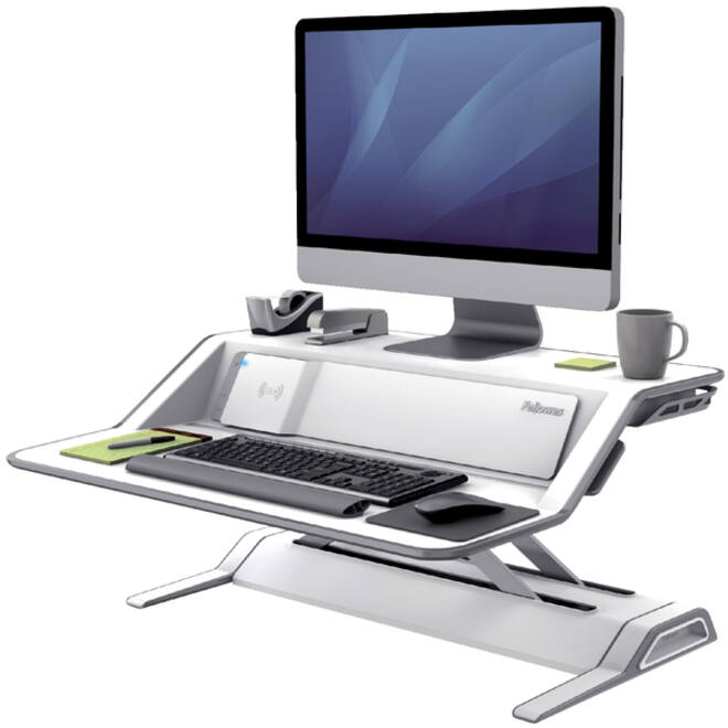 Zit-Sta werkplek Fellowes Lotus DX wit
