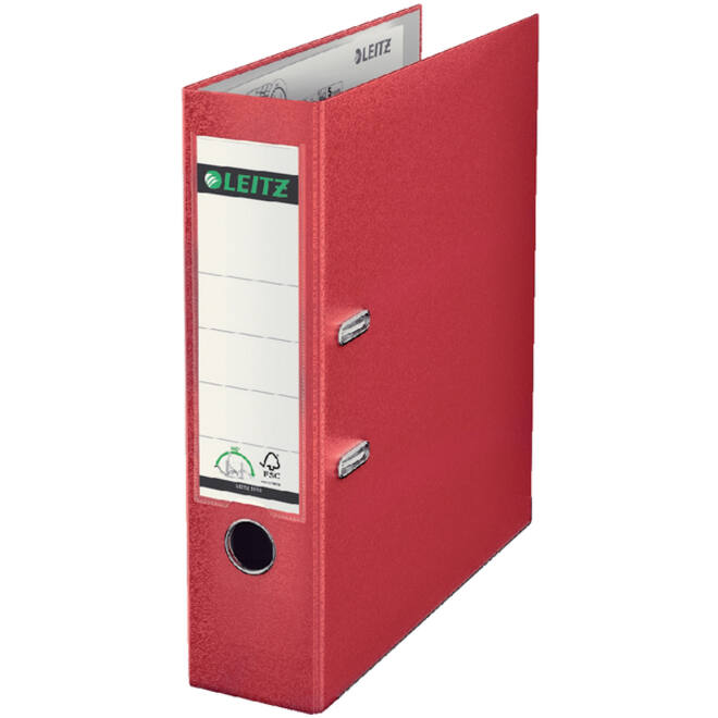Ordner Leitz 1010 180° 80mm PP A4 rood
