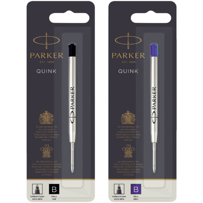 Balpenvulling Parker Quink breed blauw breed blister à 1 stuk