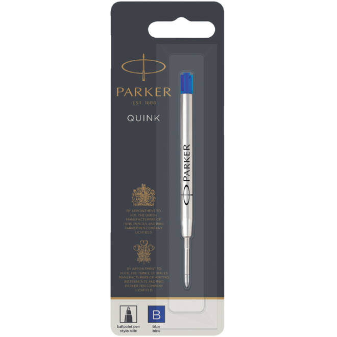 Balpenvulling Parker Quink breed blauw breed blister à 1 stuk