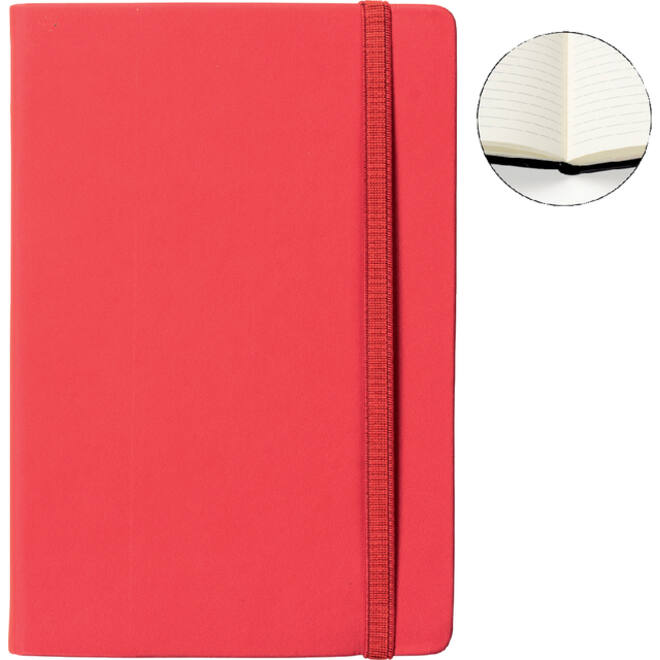 Notitieboek Quantore A5 lijn 192blz 80gr rood