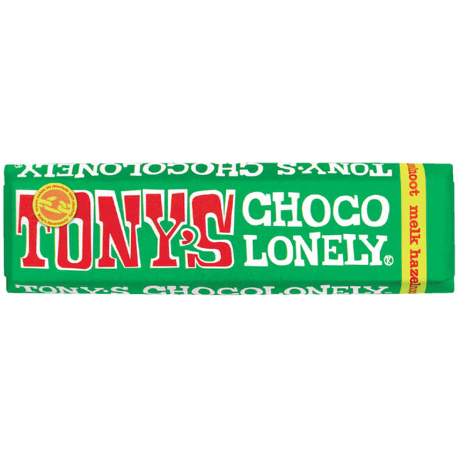 Chocolade Tony's Chocolonely hazelnoot reep 47gr