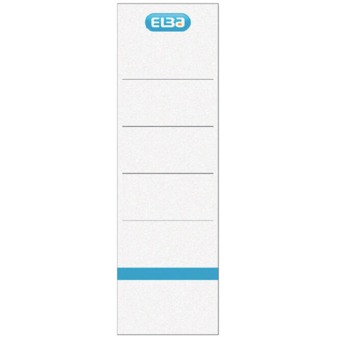 Rugetiket Elba breed 59x190mm zelfklevend wit/blauw