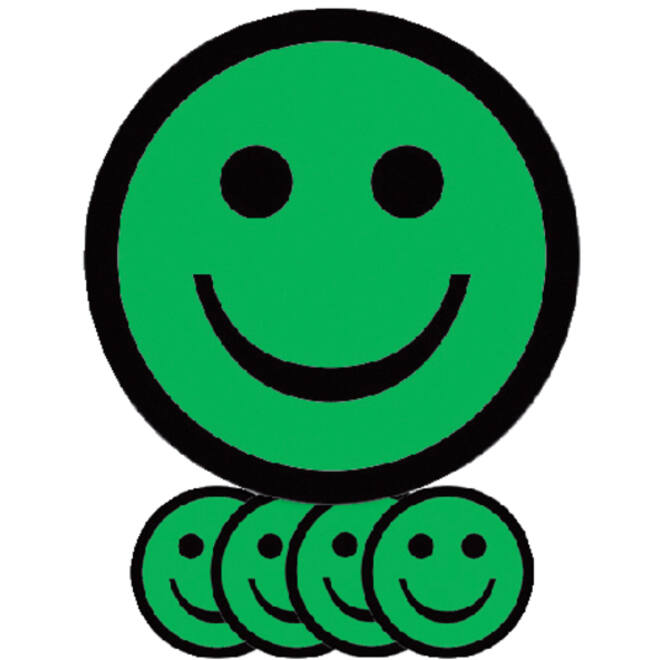 Magneet smiley 50mm emotie blij groen
