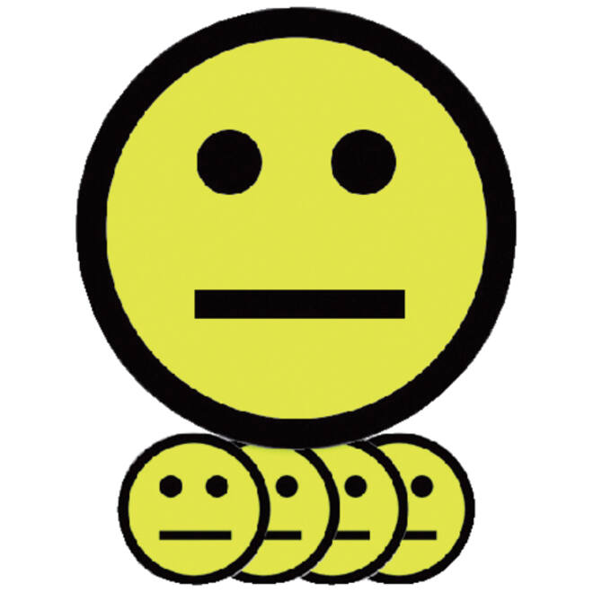 Magneet smiley 25mm emotie neutraal geel