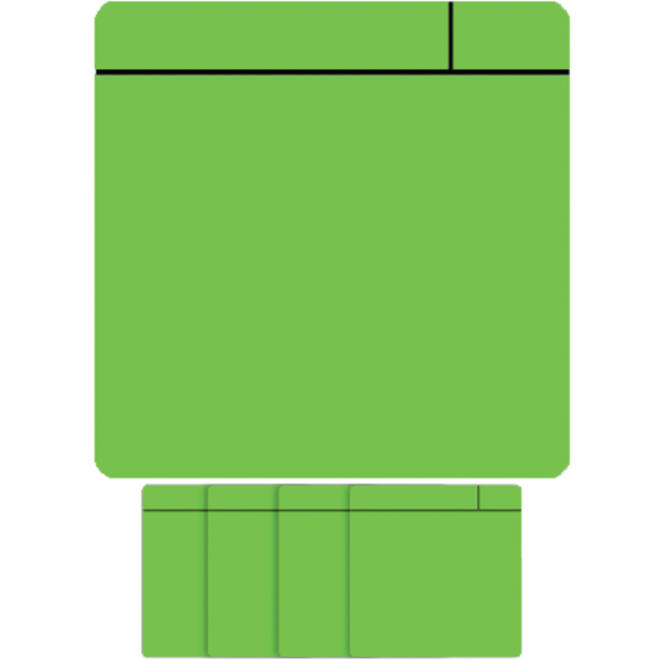 Magneet scrum 75x75mm groen