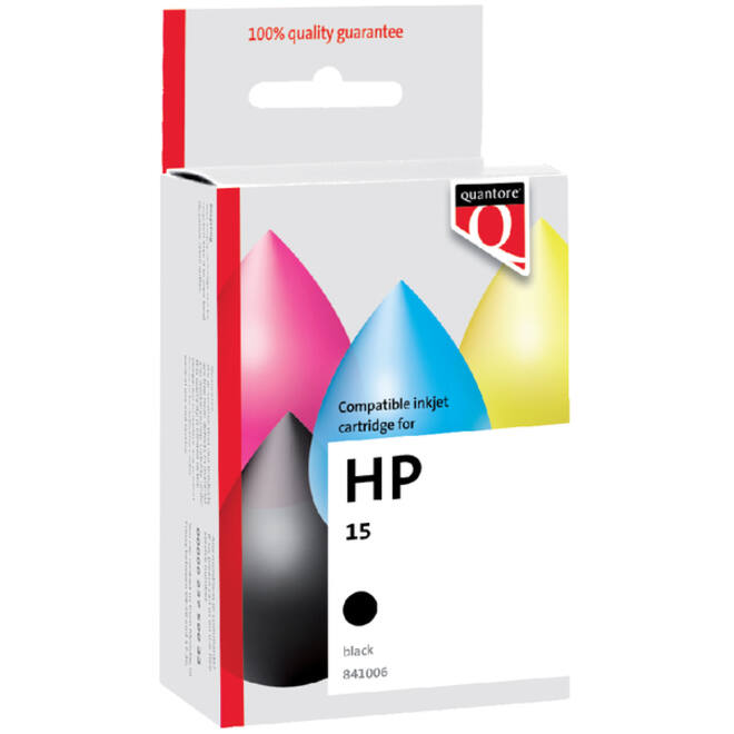 Inktcartridge Quantore alternatief tbv HP C6615D 15 zwart