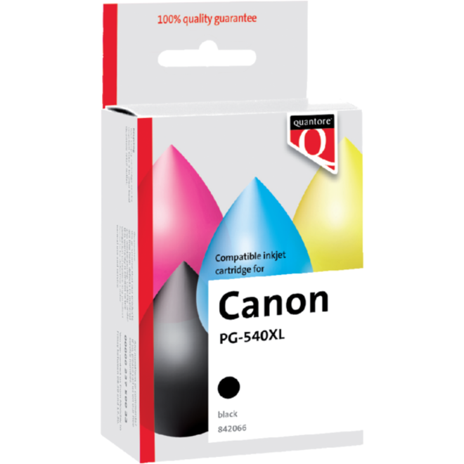 Inktcartridge Quantore alternatief tbv Canon PG-540XL zwart HC