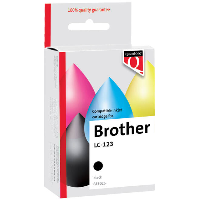 Inktcartridge Quantore alternatief tbv Brother LC-123 zwart