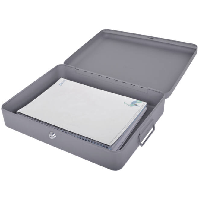 Documentenkist Pavo 370x280x90mm donkergrijs