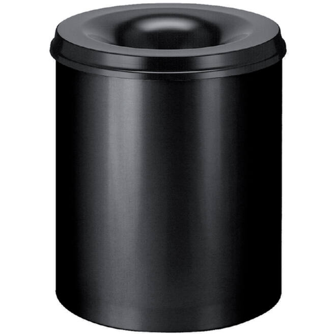 Papierbak met vlamdover Vepabins 80liter 47cm Zwart