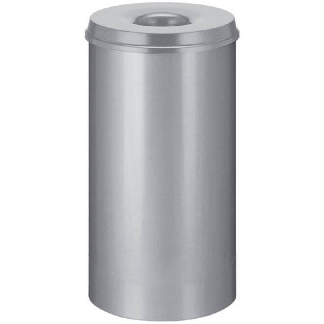 Papierbak met vlamdover Vepabins 50liter 33.5cm grijs
