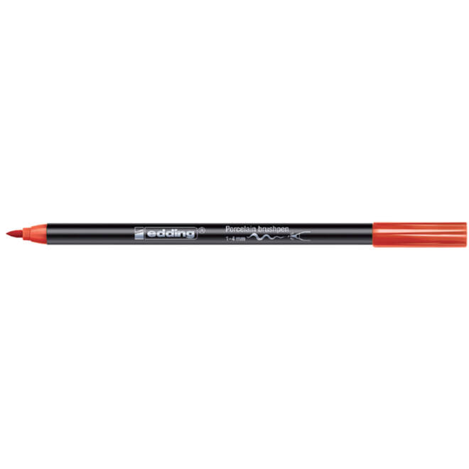 Brushpen edding 4200 porselein rood