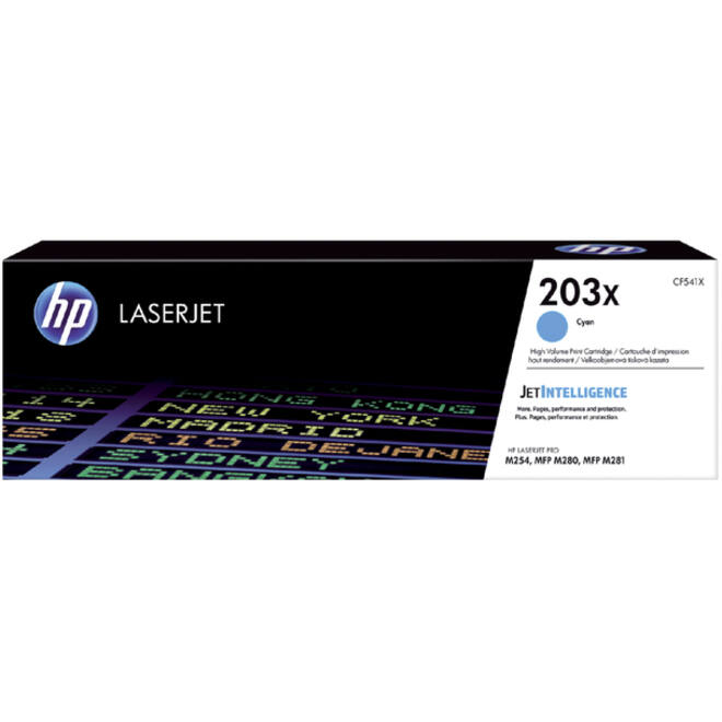 Tonercartridge HP CF541X 203X blauw